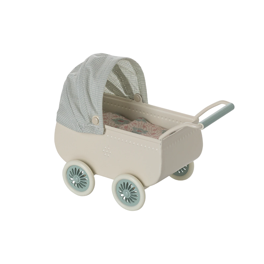Pram with Baby Mouse | Mint