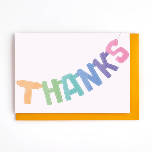 Bunting Thanks Greeting Card
