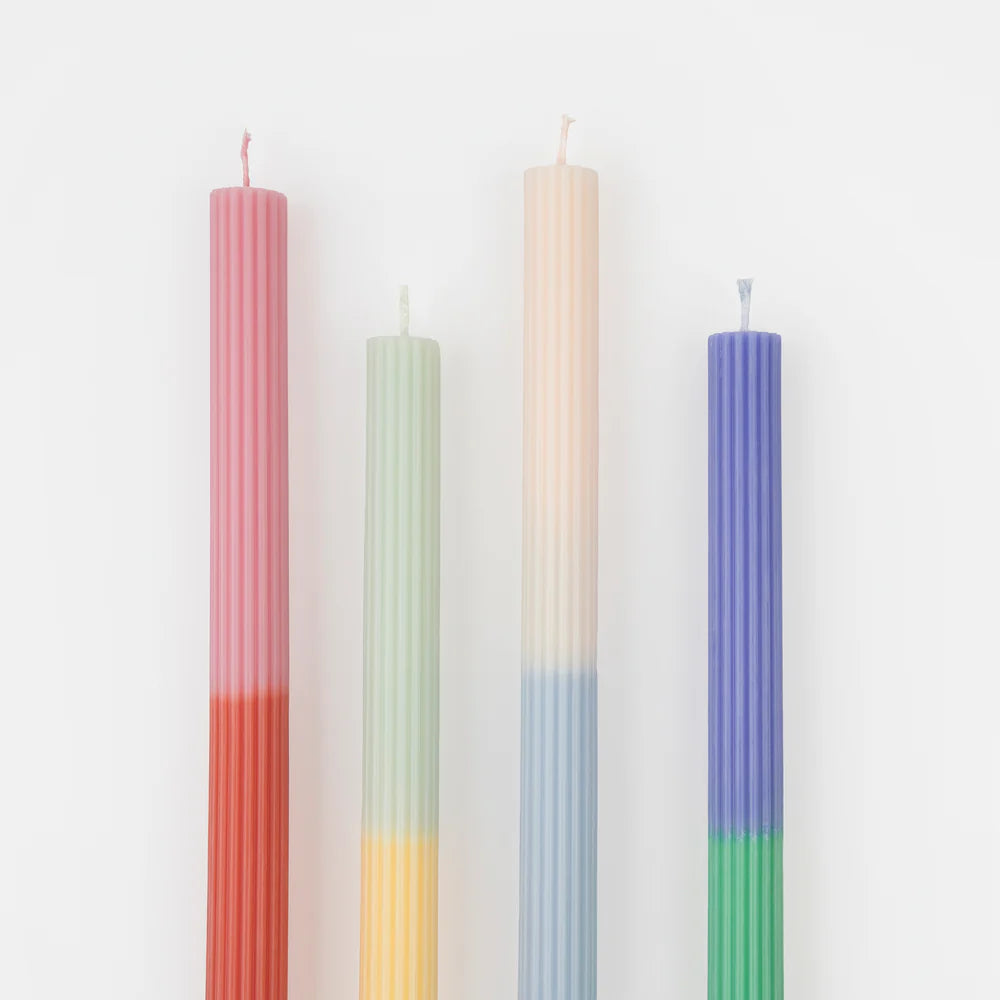 Multi Color Block Table Candles