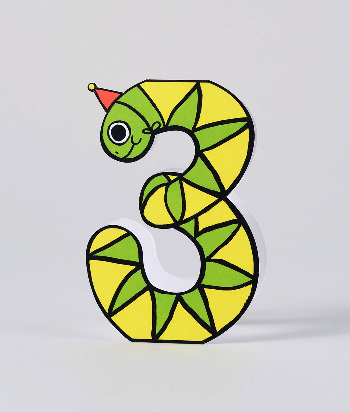 Snake #3 | Kid's Birthday Number Card