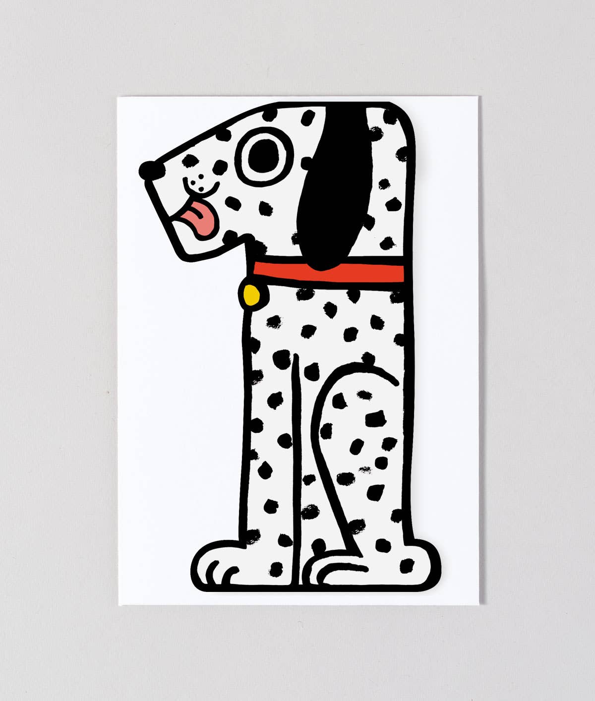 Dog #1 | Kid's Birthday Number Card