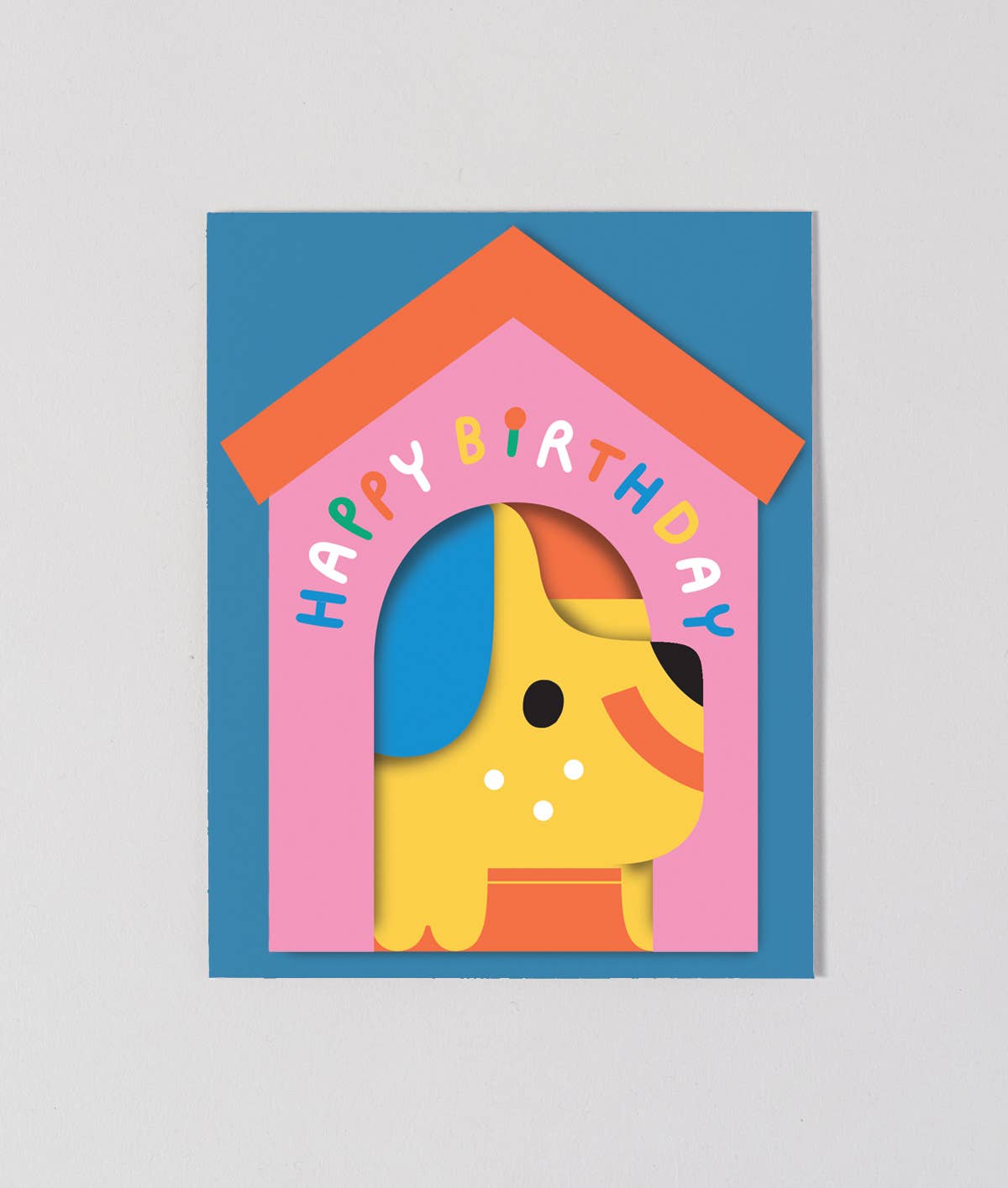 Dog In House Fold Out Birthday Card