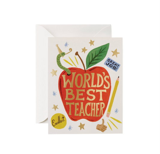 World's Best Teacher Card