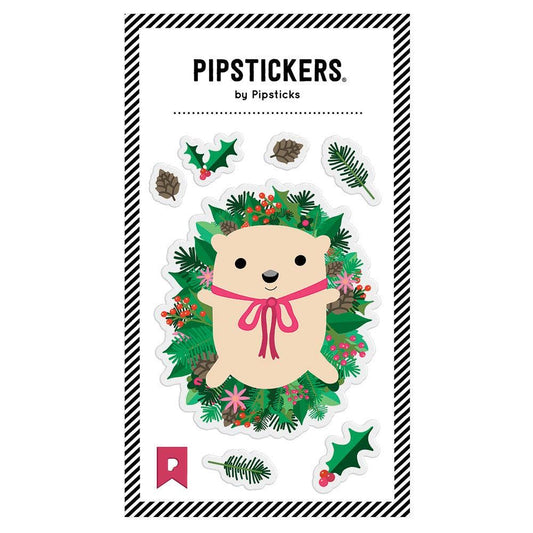Big Puffy Evergreen Hedgehog Stickers