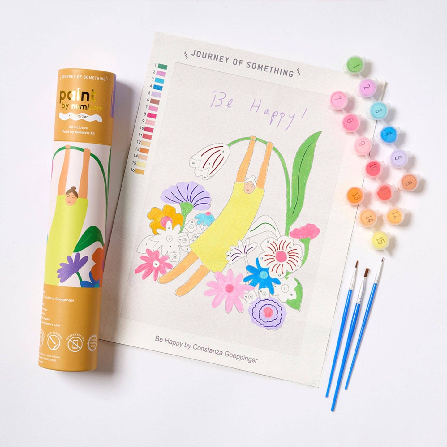 Kids Paint by Numbers Kit | Be Happy