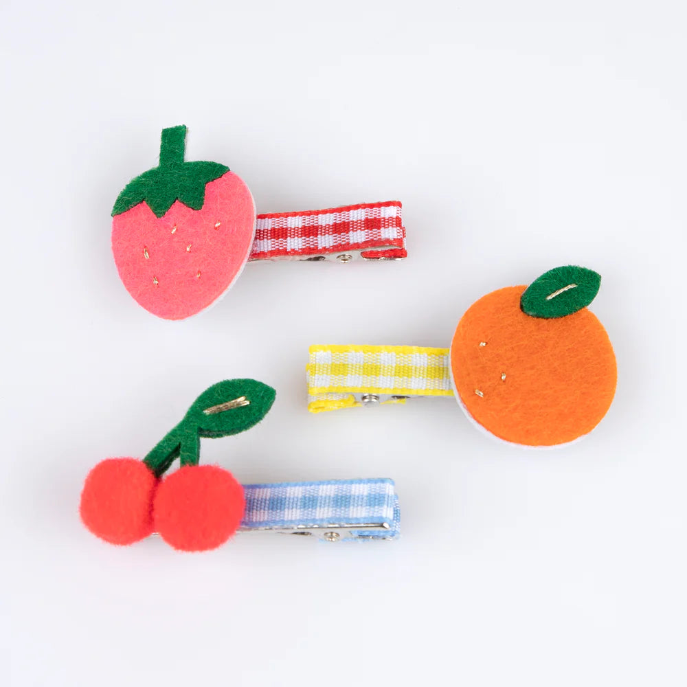 Fruit hair clips