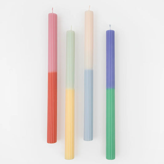 Multi Color Block Table Candles
