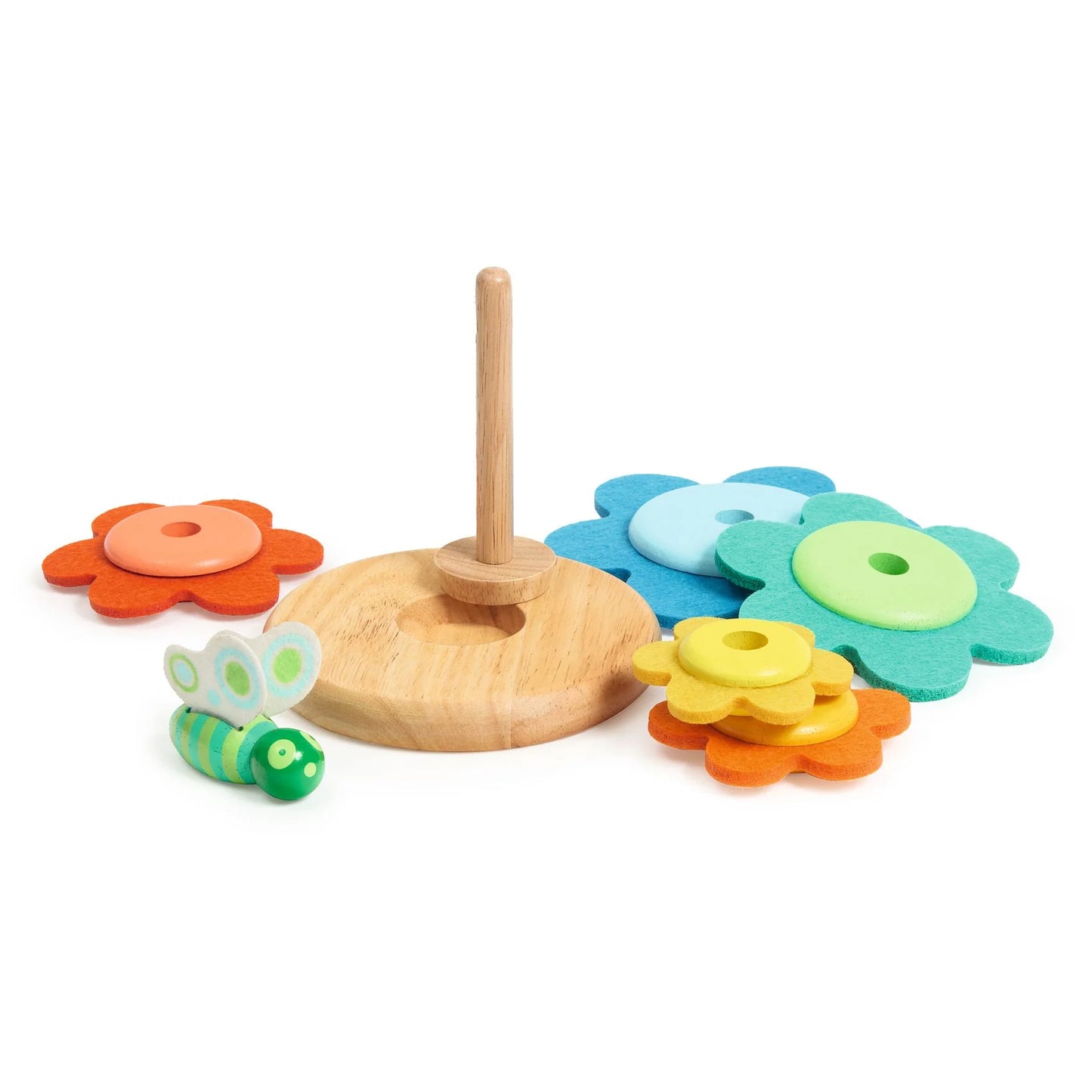 Butterflower | Wood & Felt Stacking Ring Puzzle
