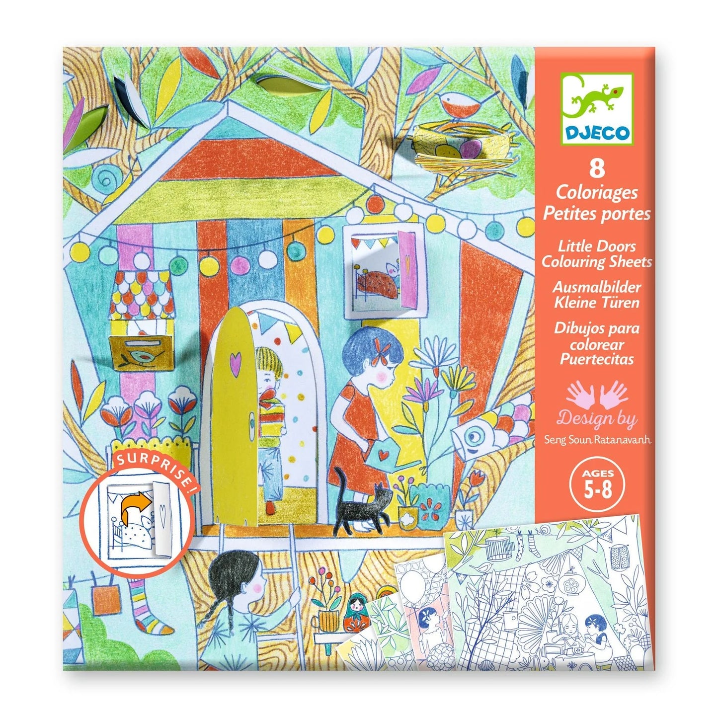 Nina's Play Tents | Lift-The-Flap Coloring Activity