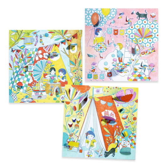 Nina's Play Tents | Lift-The-Flap Coloring Activity