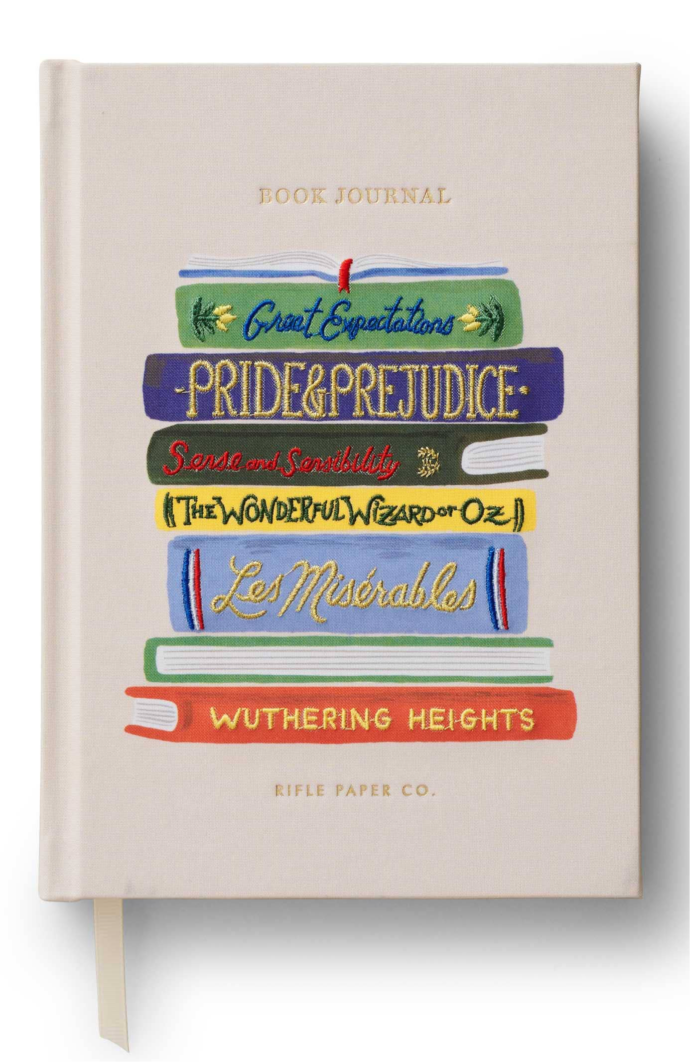 Book Club Embroidered Book Journal
