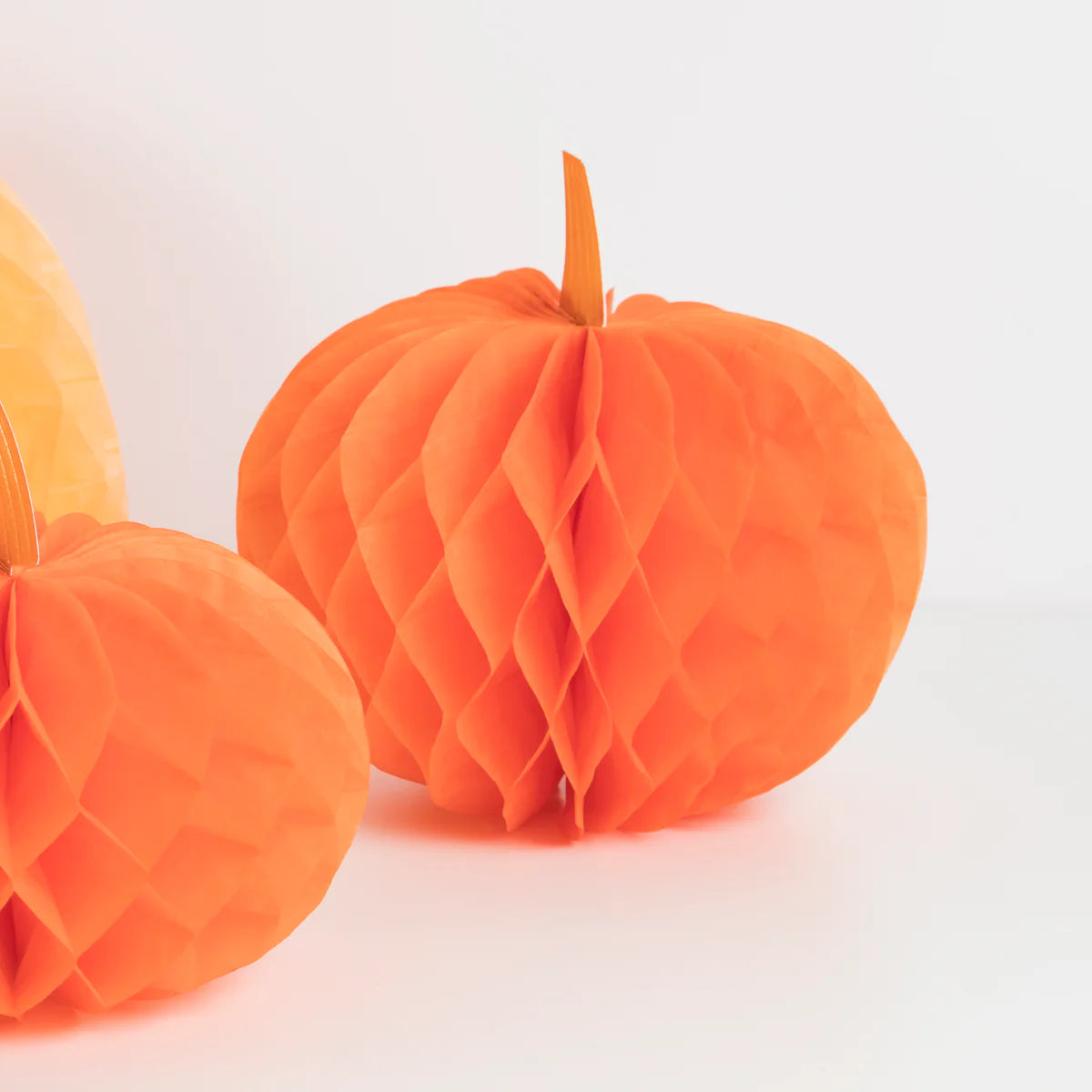 Pumpkin Honeycomb Decorations | Set of 10