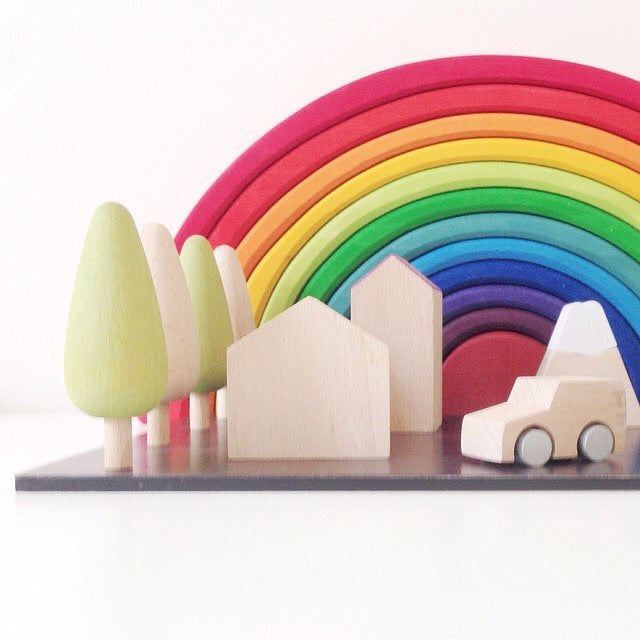 Machi Tiny Town Wooden Plat Set