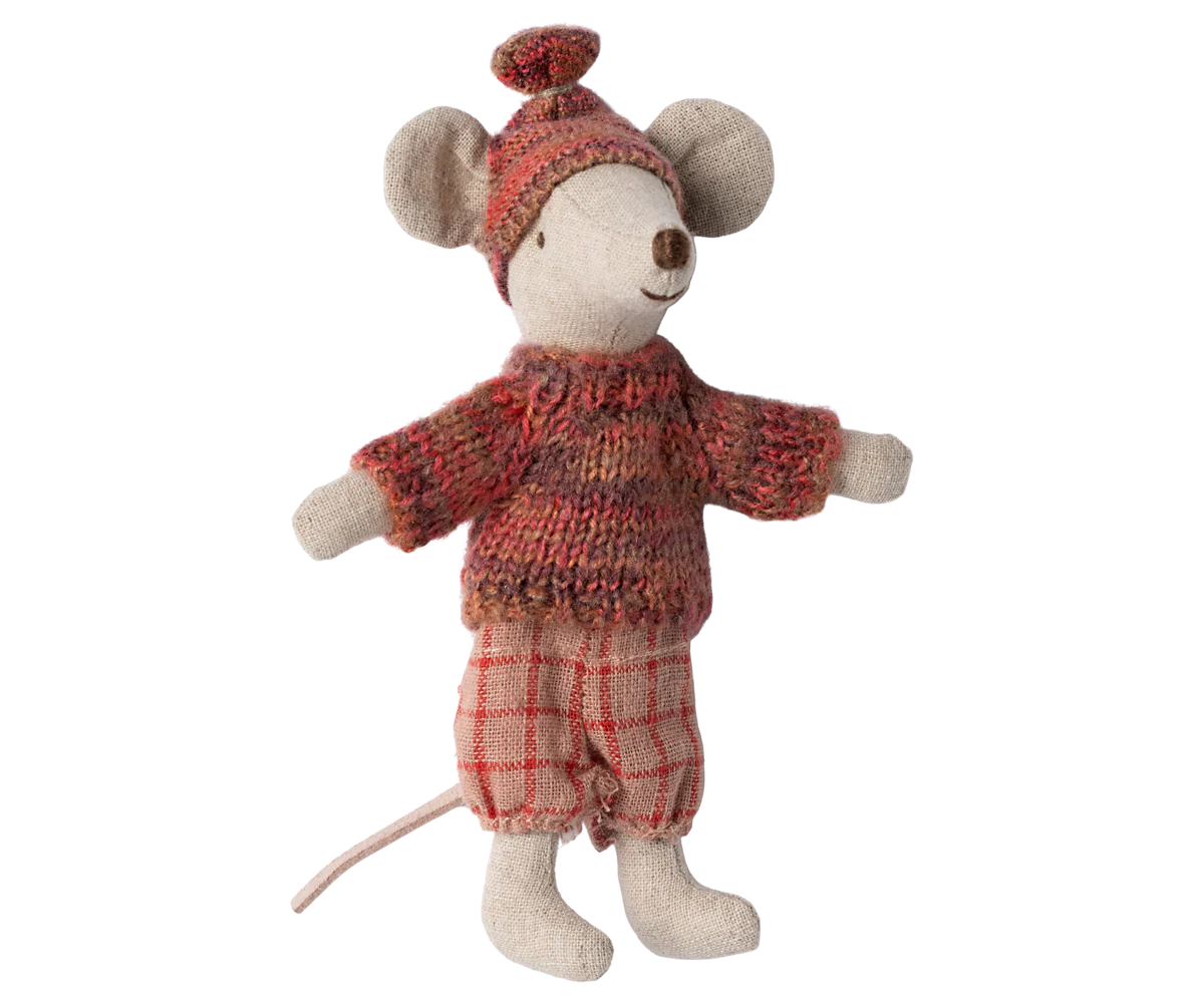 Winter Mouse With Ski Set | Big Sister - Rose