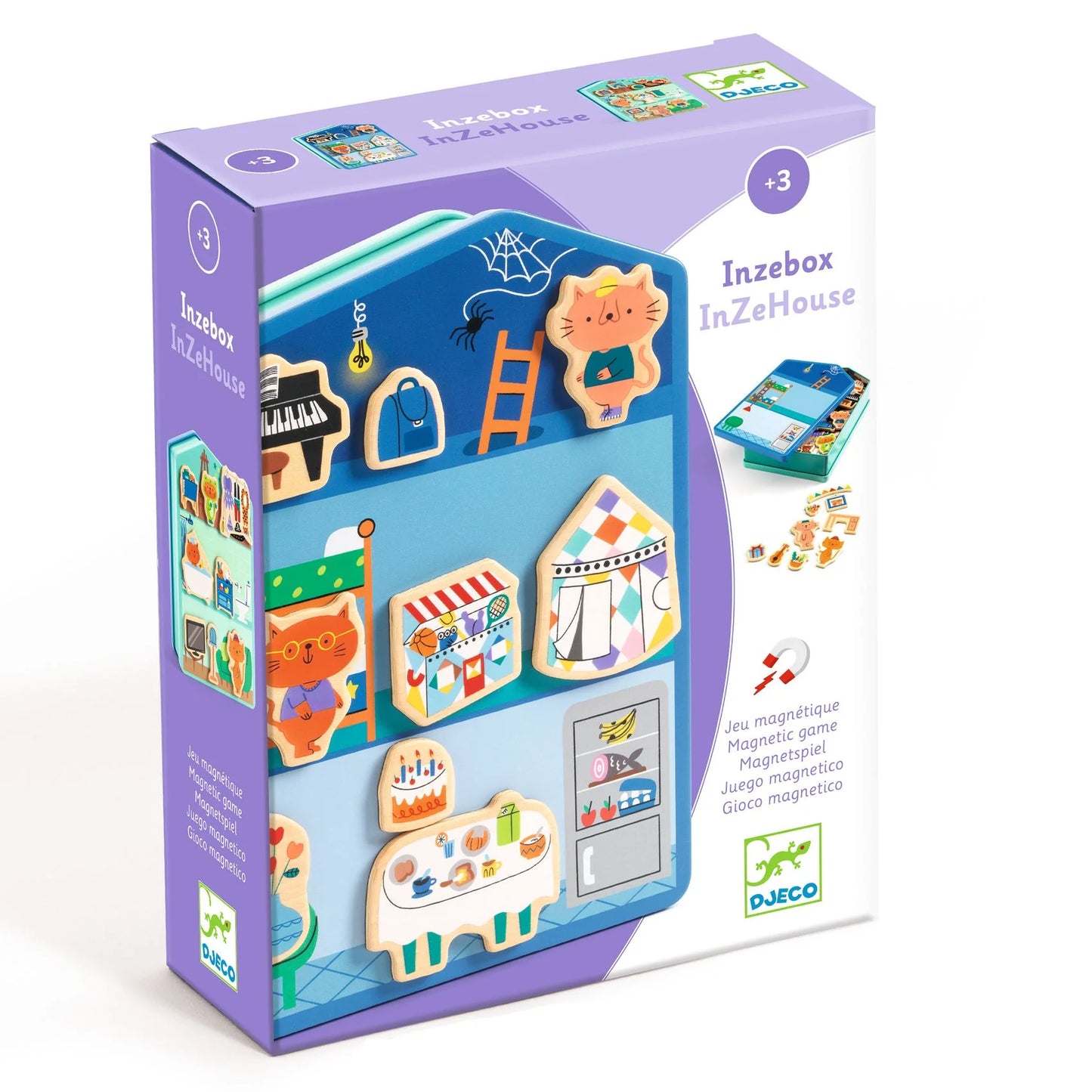 InZeHouse Two-Sided Magnetic Animal Activity Tin