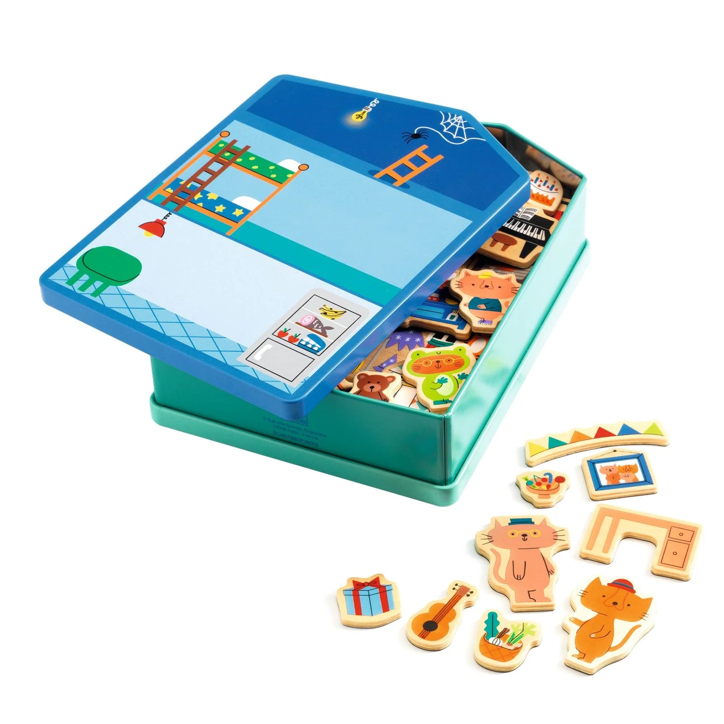 InZeHouse Two-Sided Magnetic Animal Activity Tin