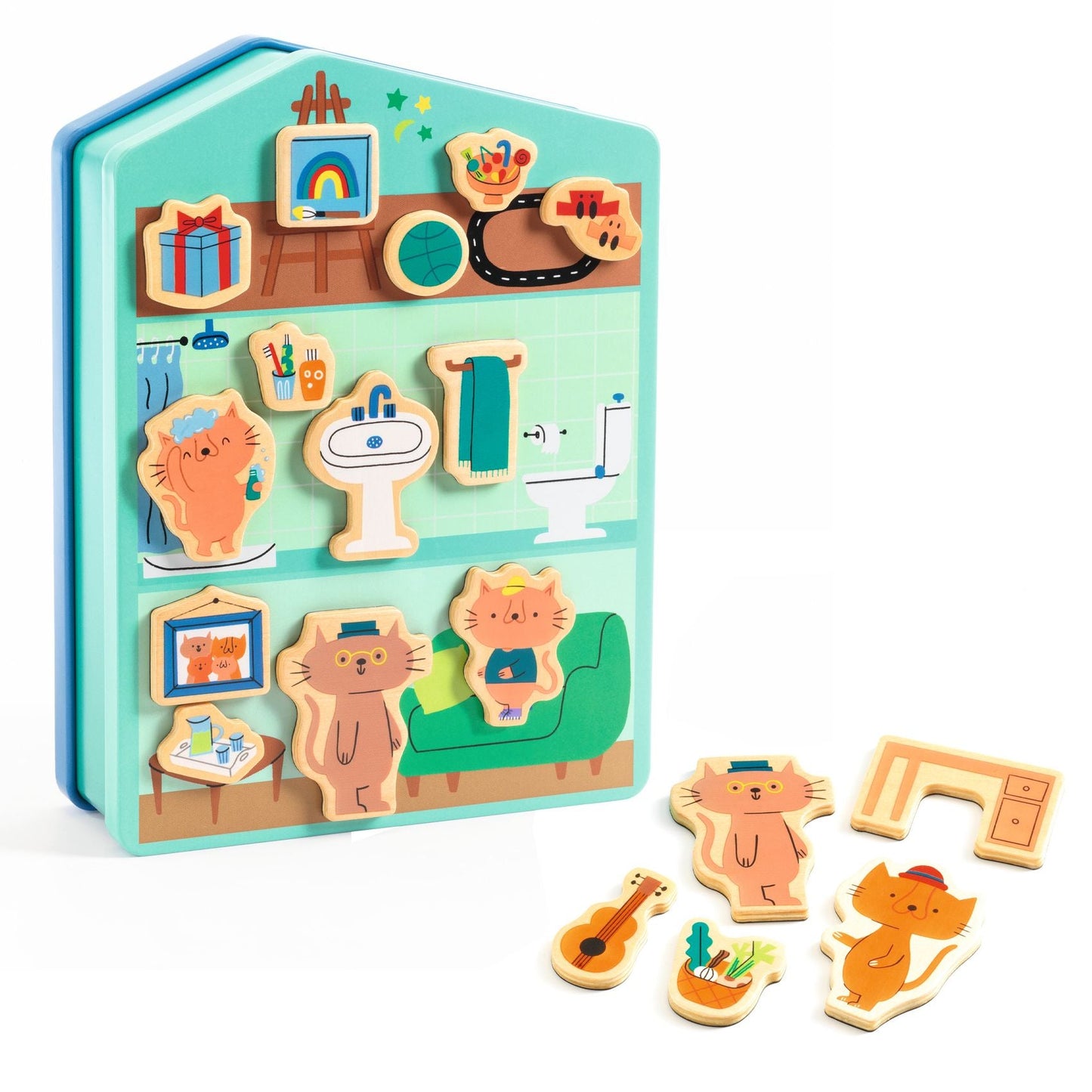 InZeHouse Two-Sided Magnetic Animal Activity Tin