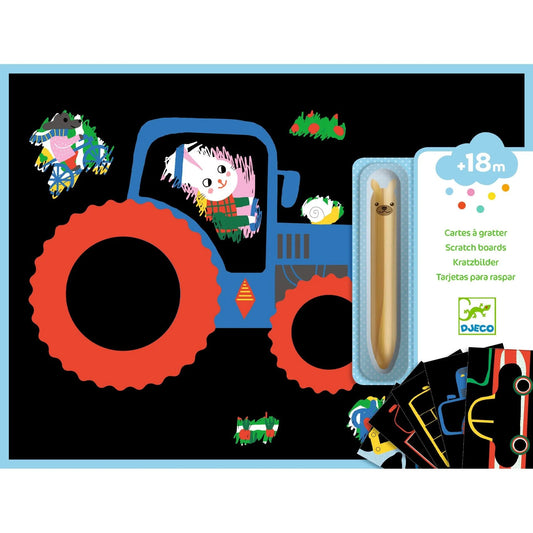 Learning About Vehicles Scratch Cards Activity