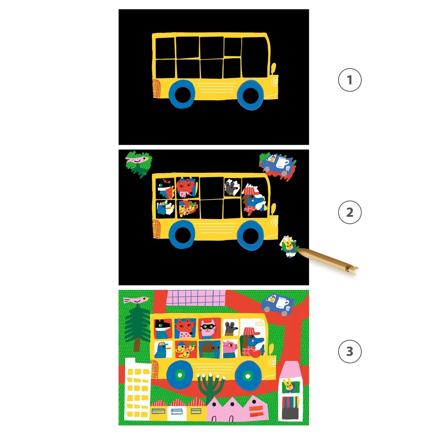 Learning About Vehicles Scratch Cards Activity