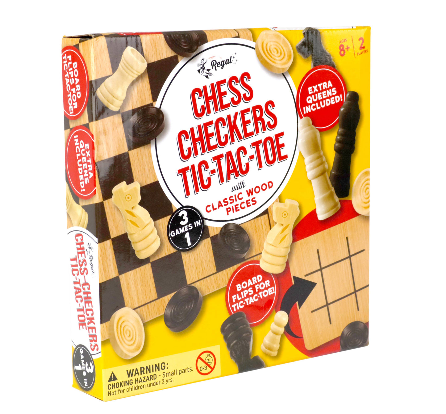 Wood Chess/Checkers & Tic-Tac-Toe