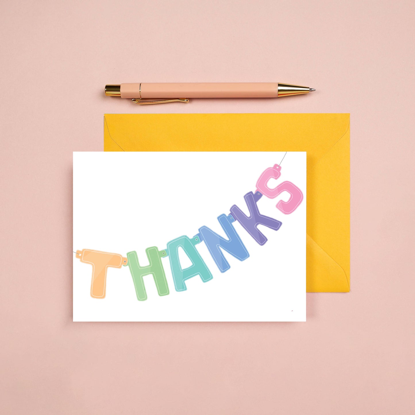 Bunting Thanks Greeting Card