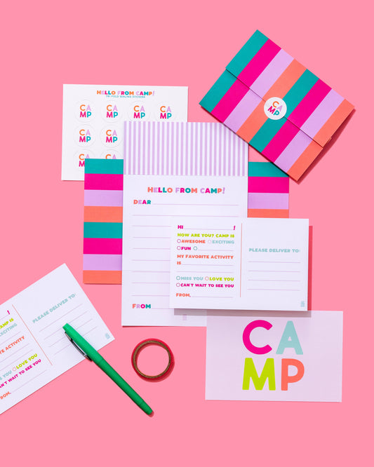 Camp Tri-Fold Notes | Pinks