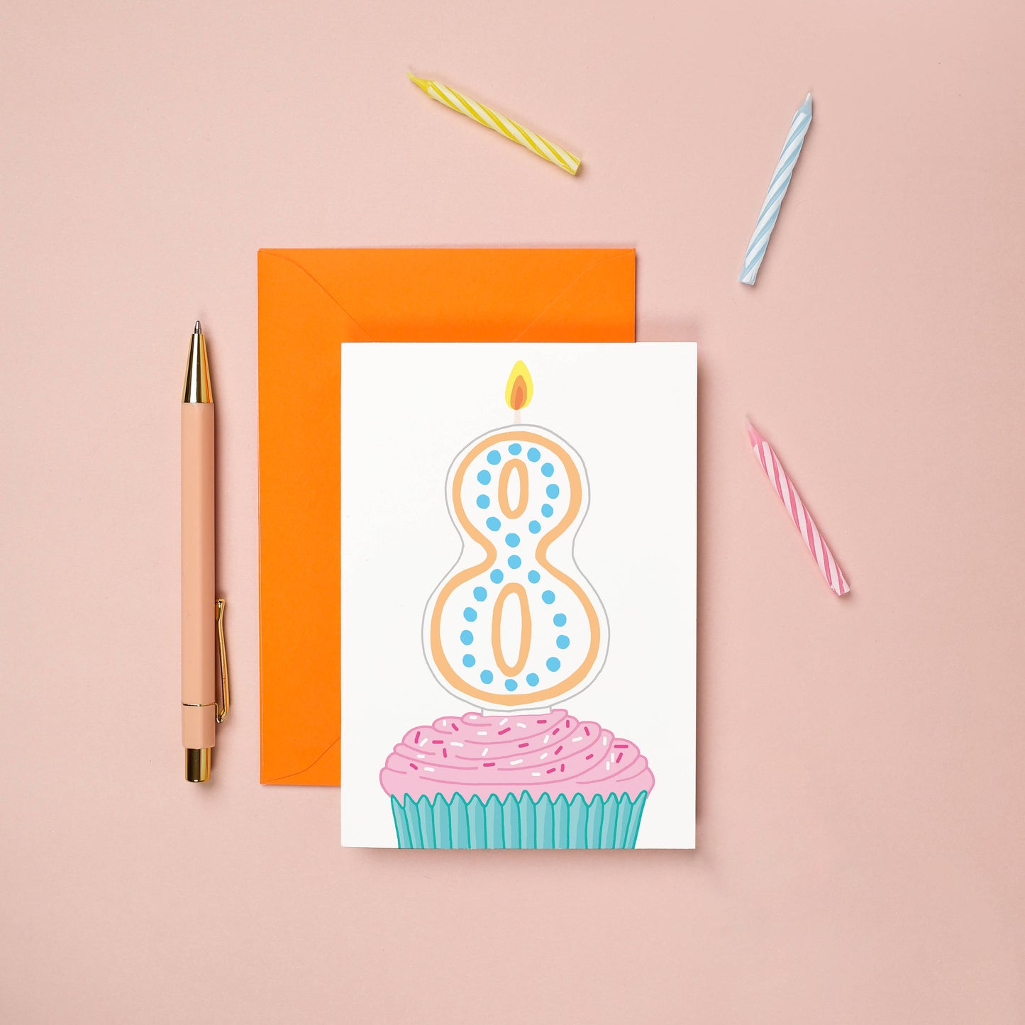 8th Birthday Greeting Card