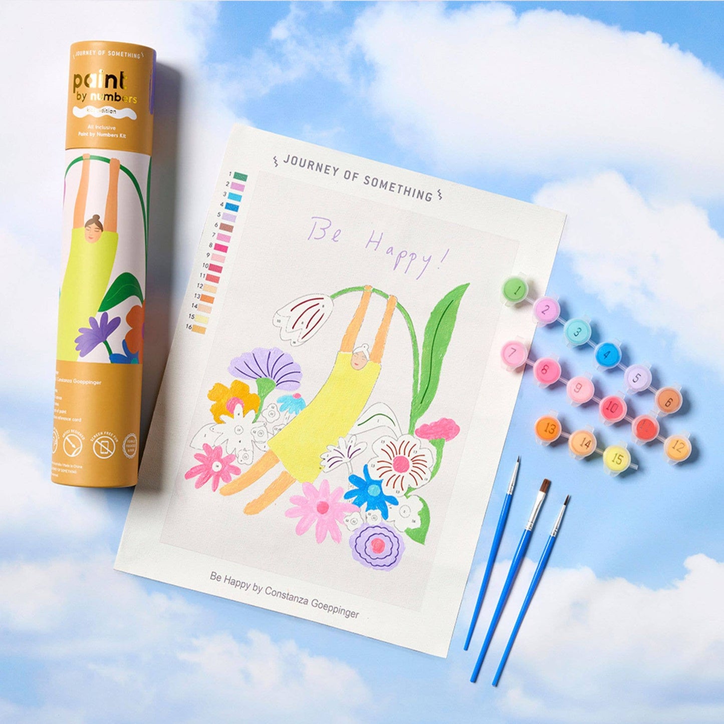 Kids Paint by Numbers Kit | Be Happy