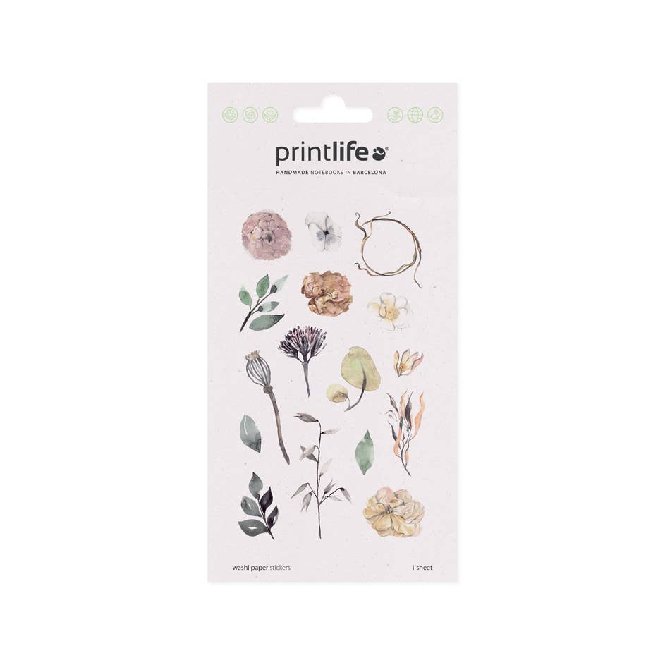 Washi Paper Stickers | Botanical