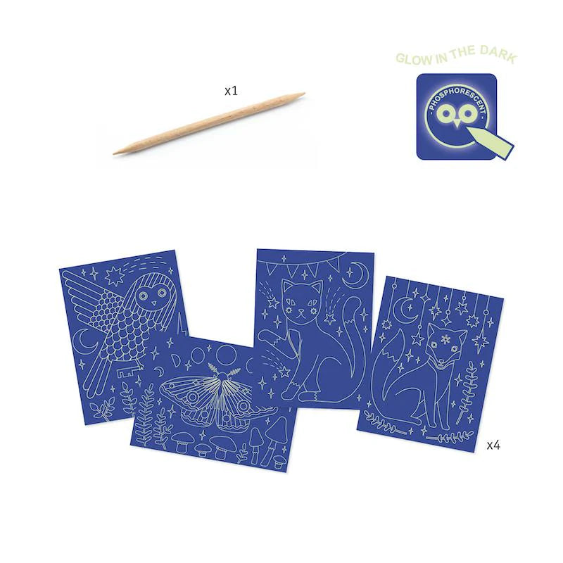 Glow-in-the-Dark Scratch Card Activity Set