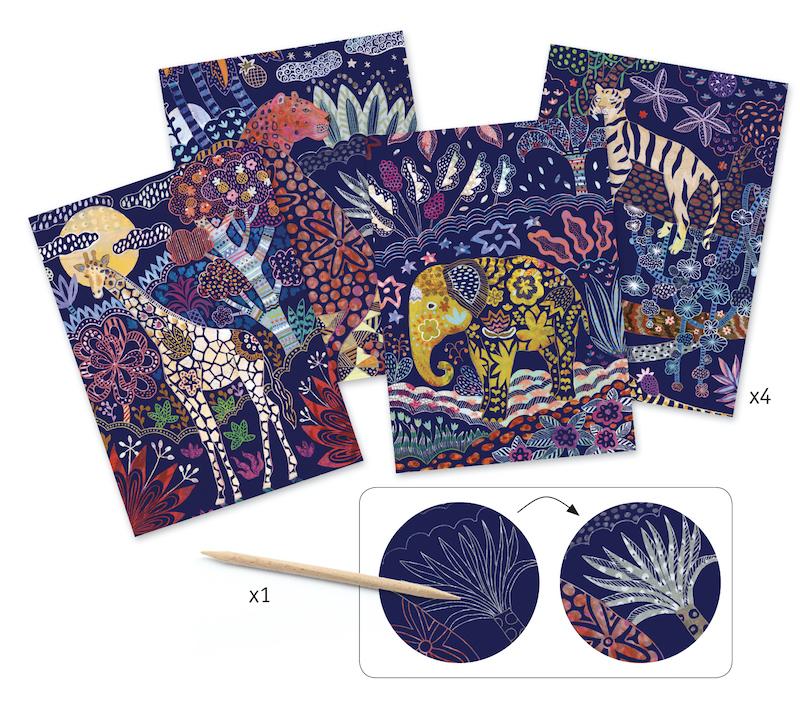 Safari Lush Nature Scratch Card Activity Set