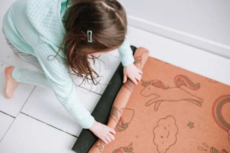 Kids Unicorn Non-Toxic Cork Yoga & Play Mat