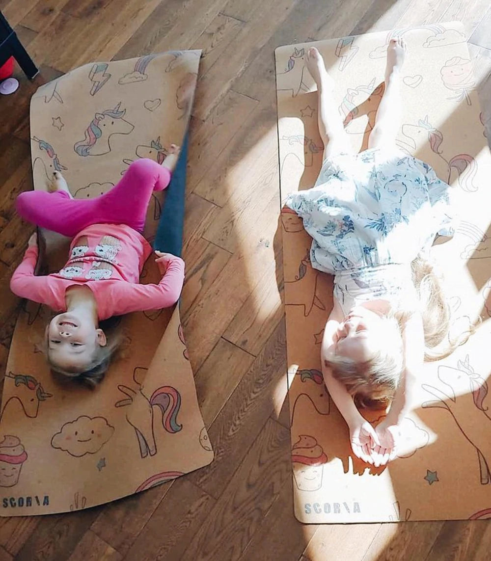 Kids Unicorn Non-Toxic Cork Yoga & Play Mat